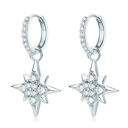 Lynn's Star Shiny Moissanite Earrings