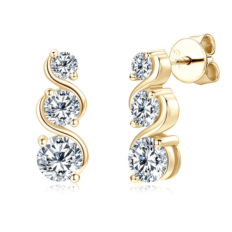 Lynn's Twisted Infinity 1.8ct Moissanite Studs Earrings