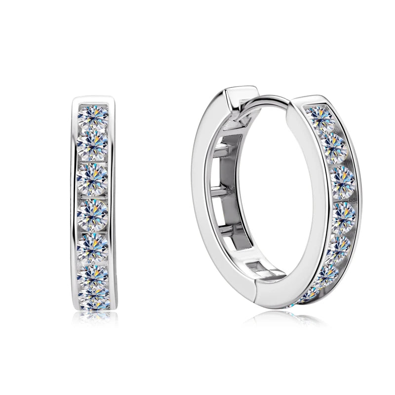 Lynn's Classic 0.96CT Moissanite Hoop Earrings