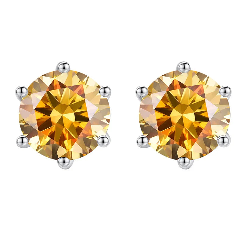 Daily Jewelry Classic 0.5-2CT Moissanite Studs Earrings