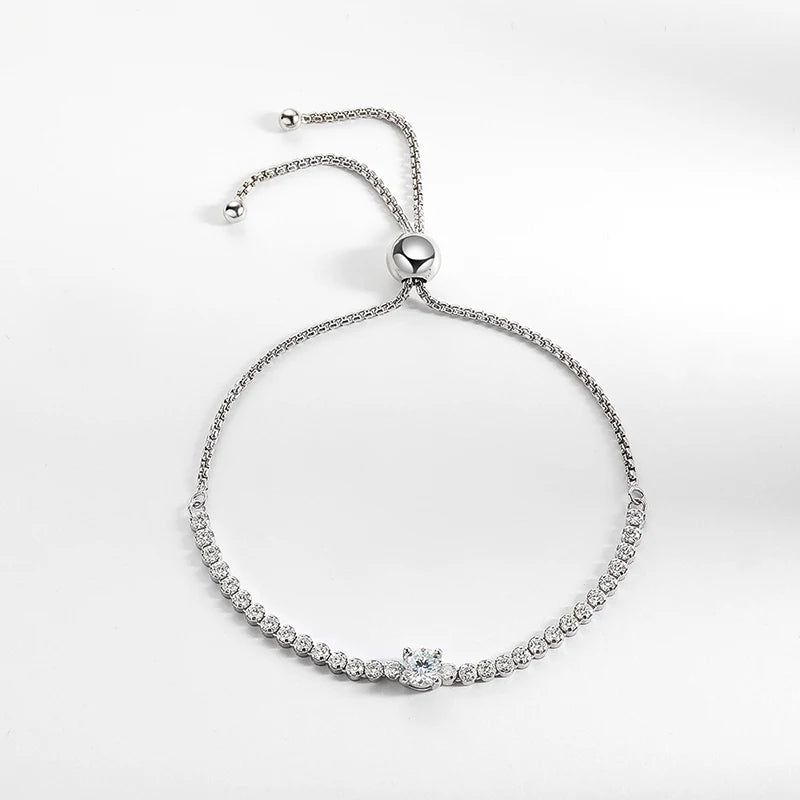 Daily Jewelry 5mm Adjustable Moissanite Tennis Bracelets