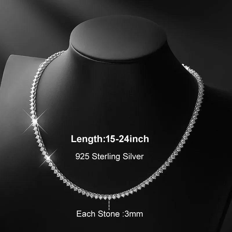 Classic Masterpiece Tennis Moissanite Necklace