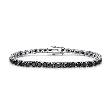 925 Round Cut Moissanite Tennis Bracelet