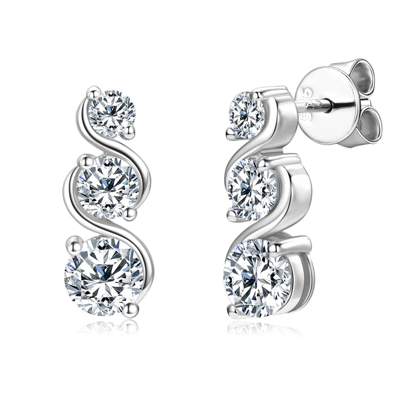 Lynn's Twisted Infinity 1.8ct Moissanite Studs Earrings