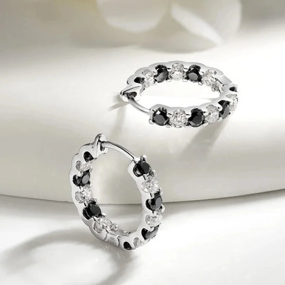 Caroline Moissanite Hoop Earrings