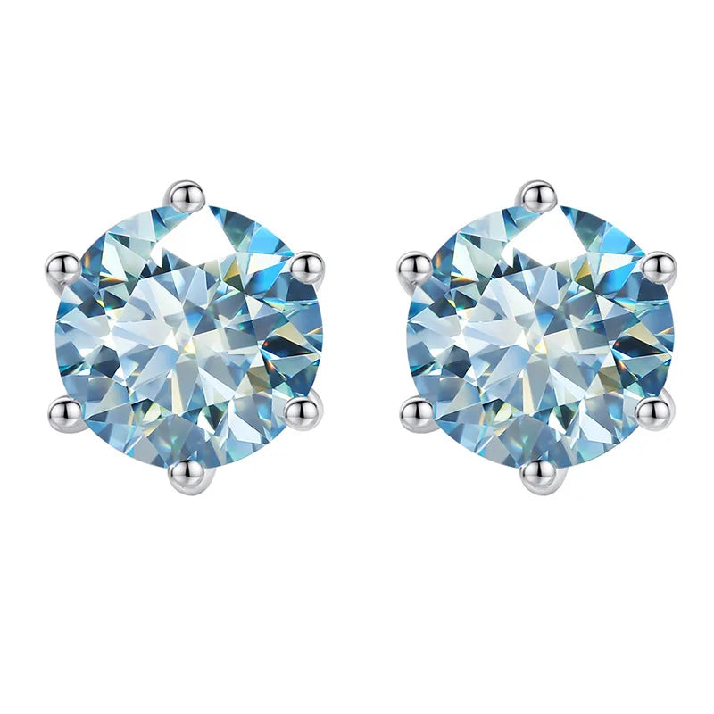 Daily Jewelry Classic 0.5-2CT Moissanite Studs Earrings