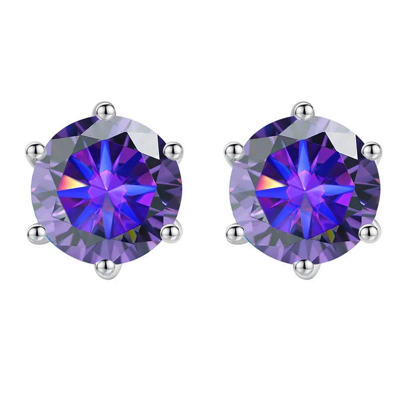 Daily Jewelry Classic 0.5-2CT Moissanite Studs Earrings