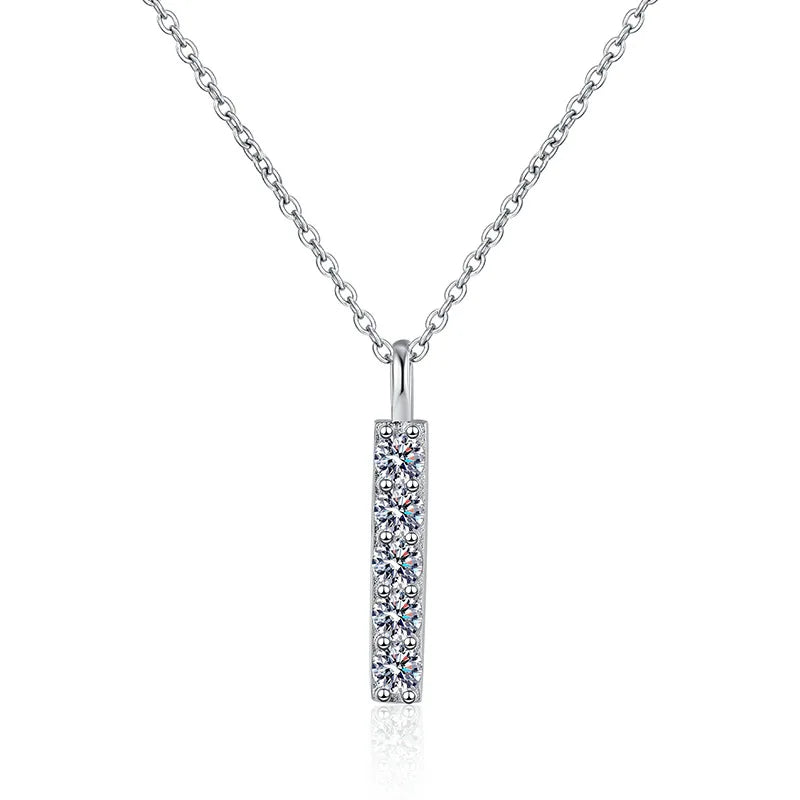 Sparkling S925 Sterling Silver 0.5ct Moissanite Necklace