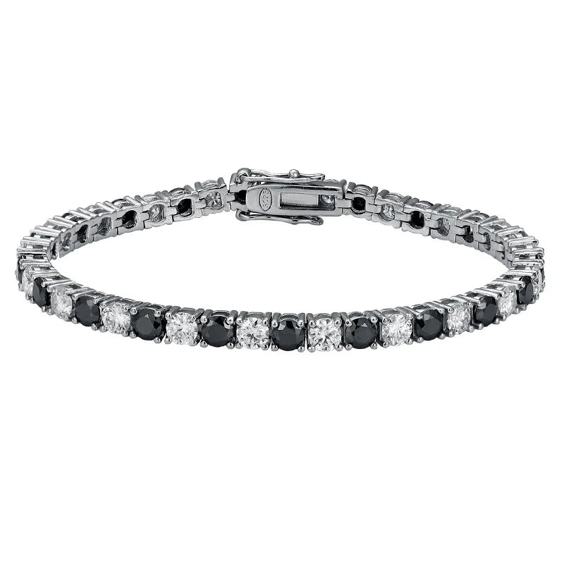 White Black Red 925 silver 3/4/5/6.5mm Moissanite Tennis Bracelet