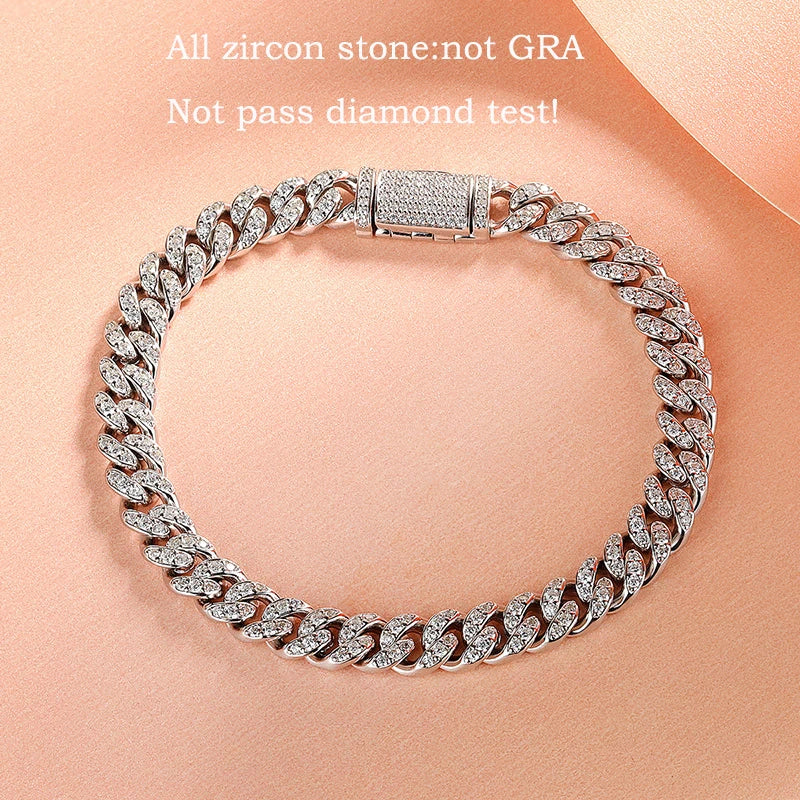 Hip Hop Cuban Classic Chain Zircon Bracelet