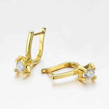 Leona Moissanite Hoop Earrings