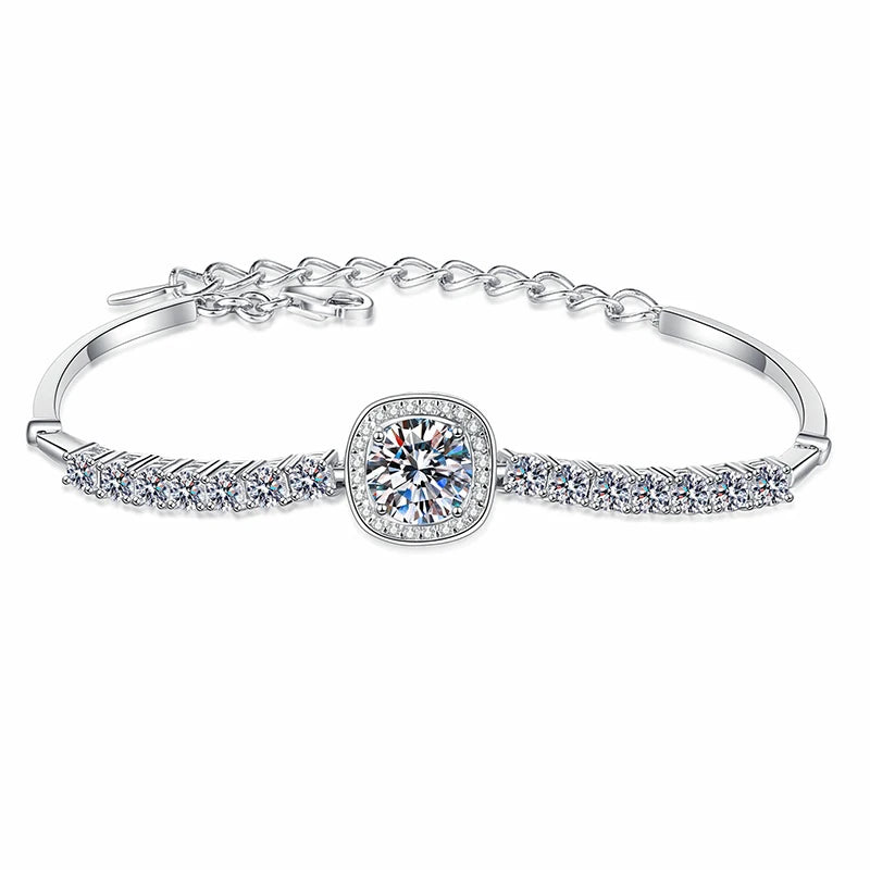 Daily Jewelry 925 silver Chain 2.4ct 6.5mm Moissanite Bracelets