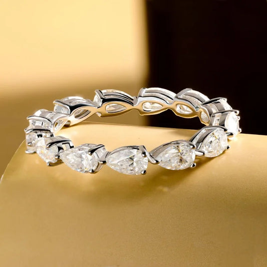 Eternity Maxine Pear Heart Moissanite Ring