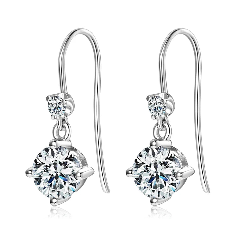 Lynn's Ohrringe Silber Moissanite Drop Earrings