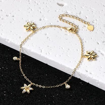 Petal Flower Moissanite Bracelet