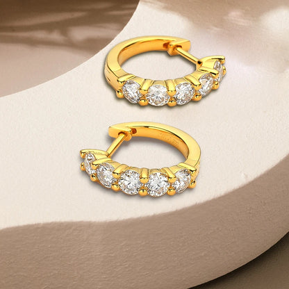 Mignon Moissanite Hoop Earrings