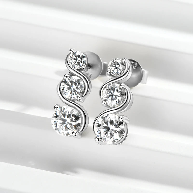 Lynn's Twisted Infinity 1.8ct Moissanite Studs Earrings