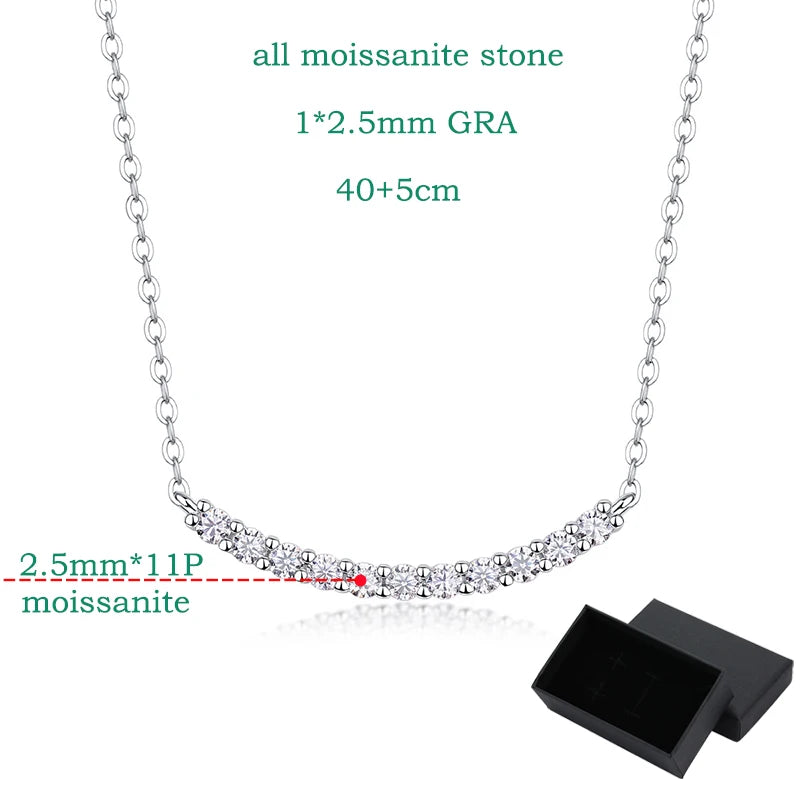 Sparkling Daily Jewelry 925 silver Moissanite Necklace