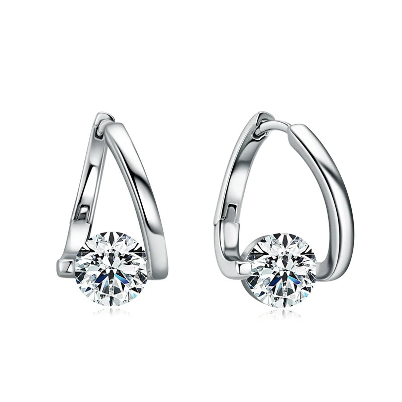 Geraldine's Fashion Daily Moissanite Hoop Earrings