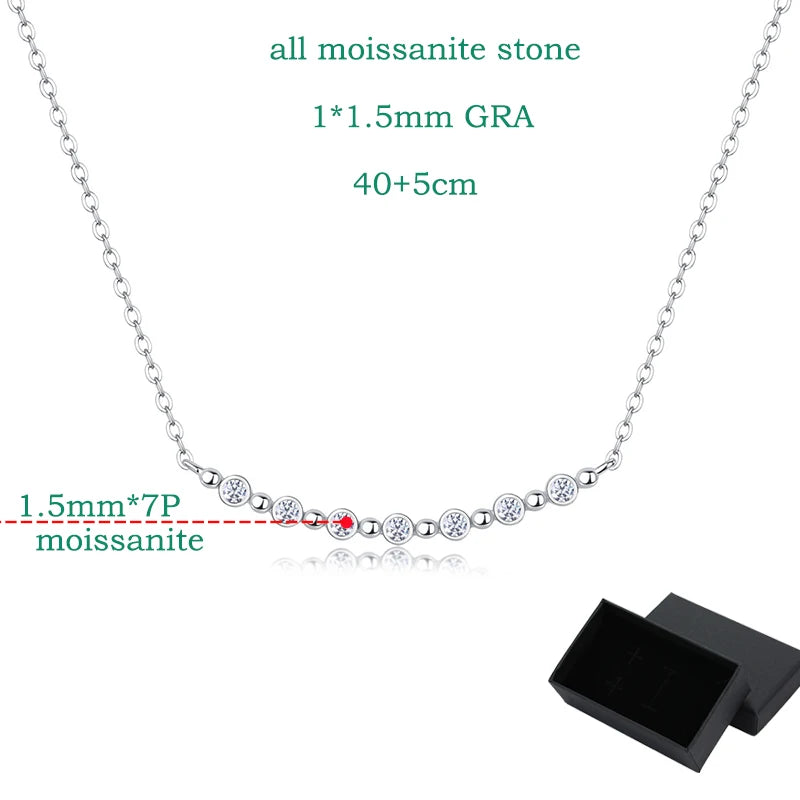 Sparkling Daily Jewelry 925 silver Moissanite Necklace