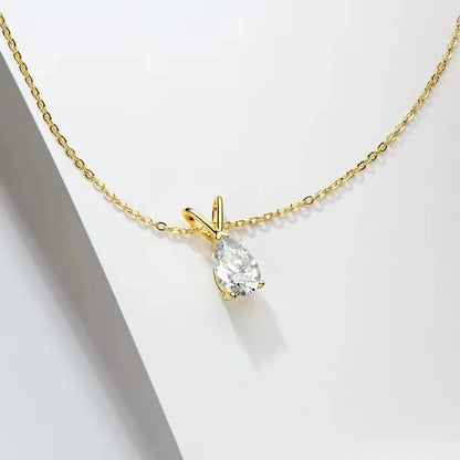 Orla Pear Moissanite Pendant Necklace