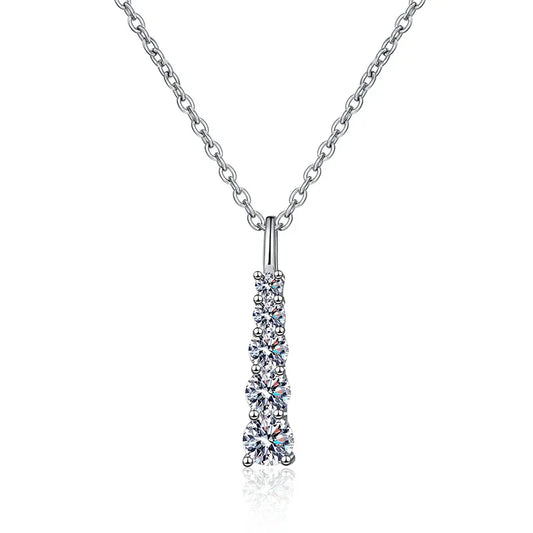 Daily 925 Sterling Silver Sparkling 0.7ct Moissanite Necklaces