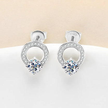 Brinco 0.5ct Moissanite Studs Earrings