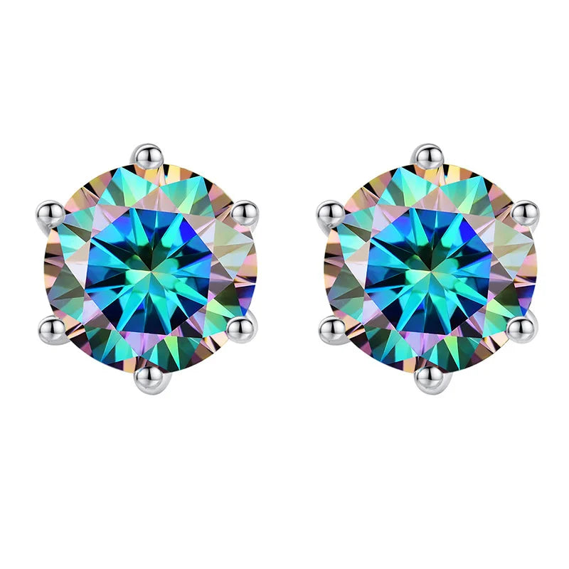 Daily Jewelry Classic 0.5-2CT Moissanite Studs Earrings