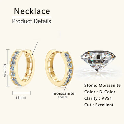 Lynn's Moissanite Hoop Earrings