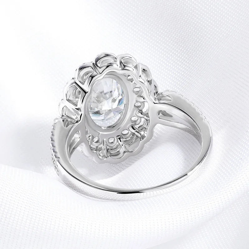 Luxury 925 Sterling Silver 3CT Moissanite Ring