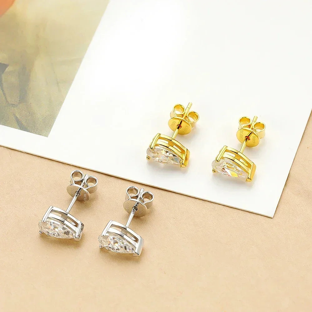 Aaliyah Pear Shape Moissanite Earrings