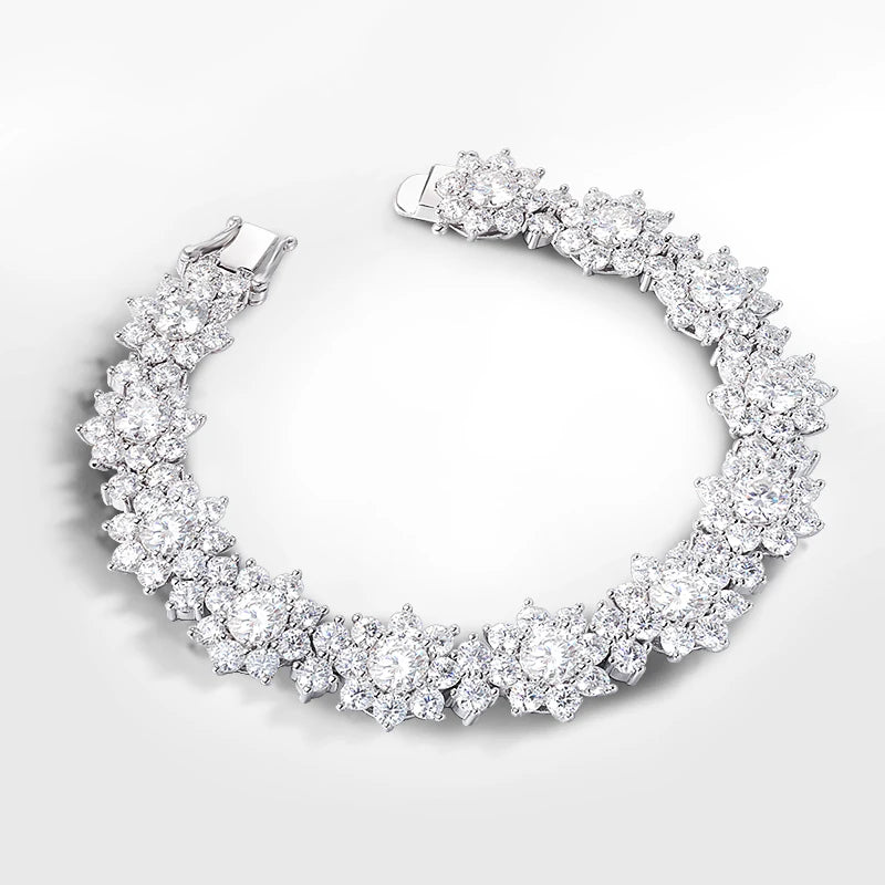 Luxury Sunflowers 18.7-20.4cttw Moissanite Tennis Bracelet