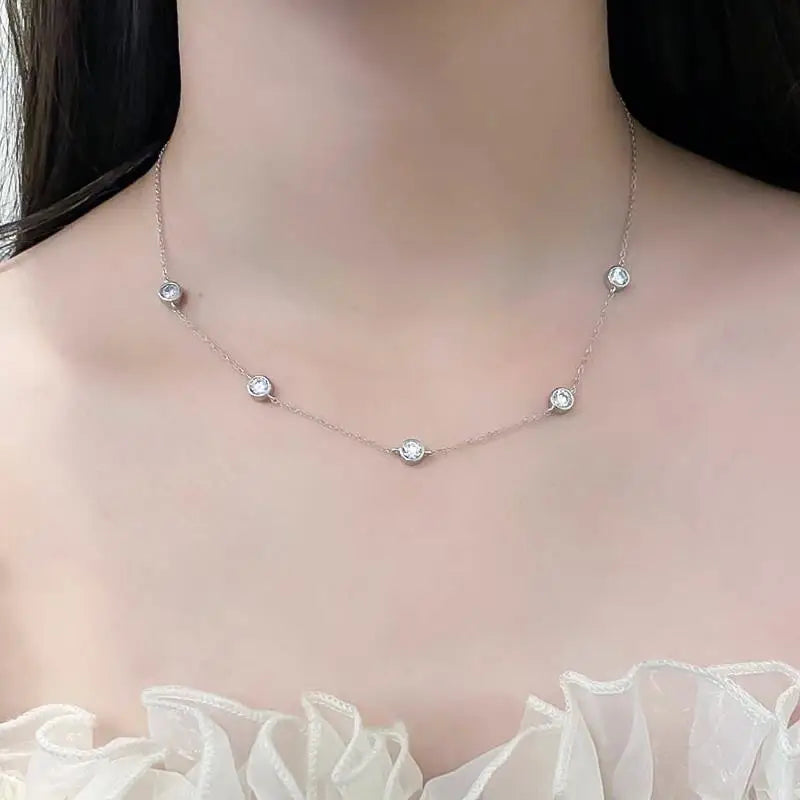 Bubble Gem Moissanite Necklace