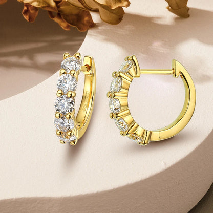 Mignon Moissanite Hoop Earrings