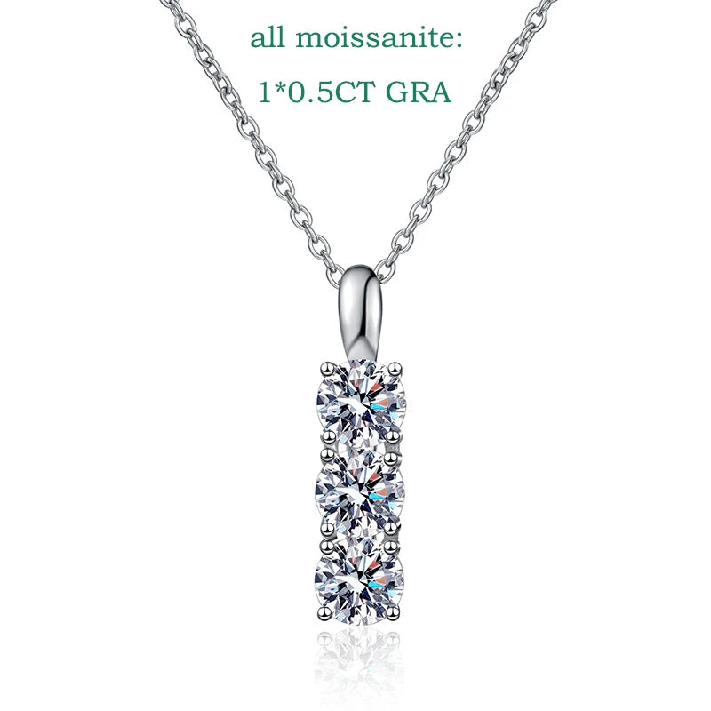 Party Daily Jewelry 1.5cttw Zircon moissanite Necklace