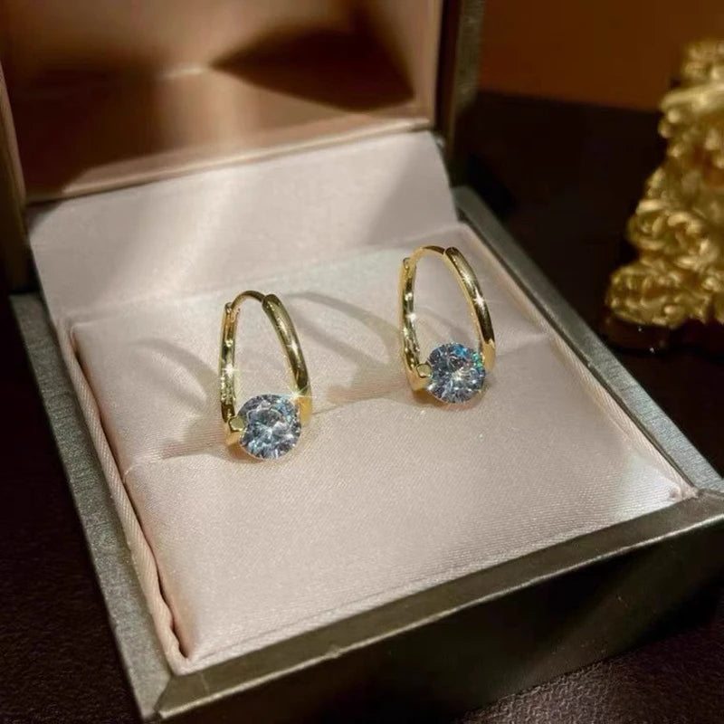 Geraldine's Fashion Daily Moissanite Hoop Earrings