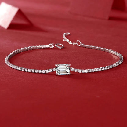 Emerald 925 Moissanite Tennis Bracelet