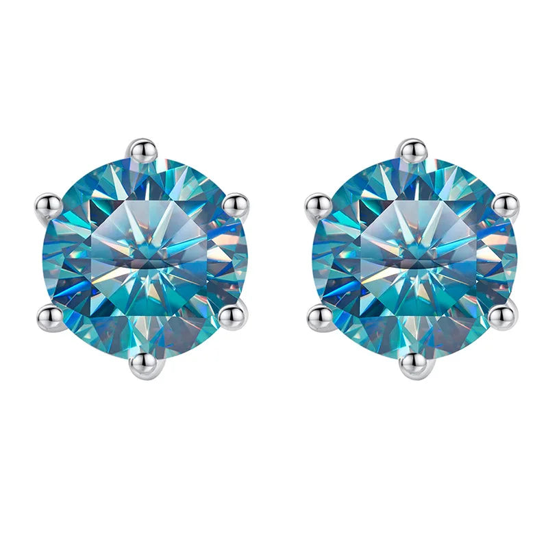 Daily Jewelry Classic 0.5-2CT Moissanite Studs Earrings