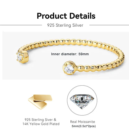 Lynn's Cuff Moissanite Bracelet