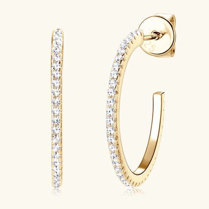 Lynn's C-shaped Moissanite Earrings