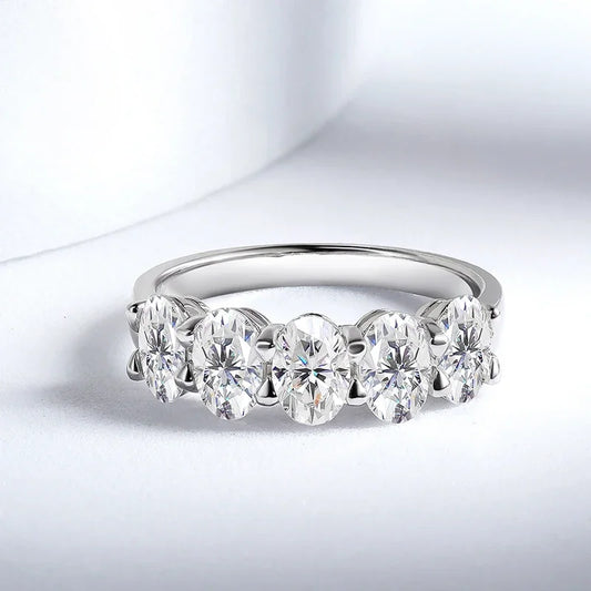 Marian Oval Moissanite Ring