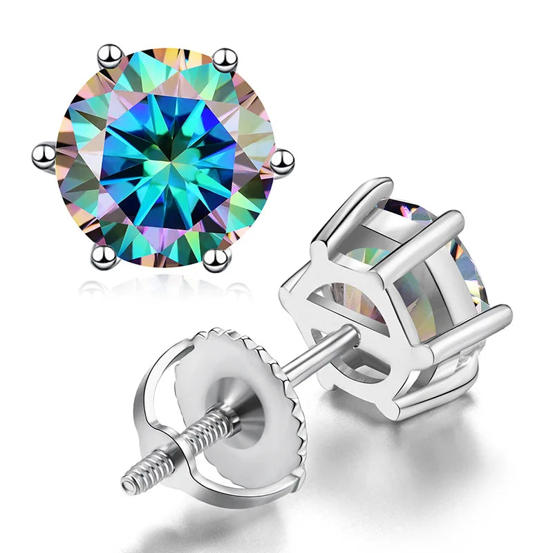 Daily Jewelry Classic 0.5-2CT Moissanite Studs Earrings