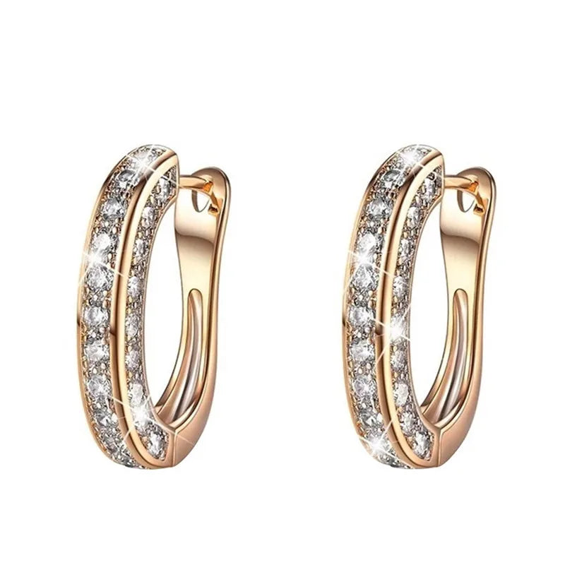 Sparkling 925 silver Huggie Moissanite Hoop Earrings