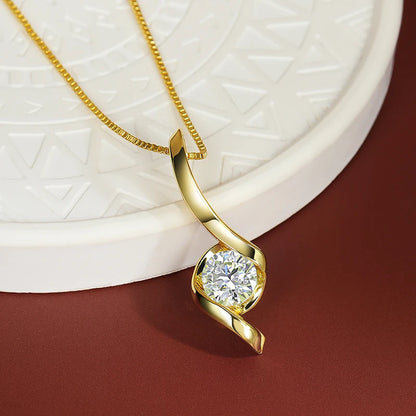 Calista Round 1ct Moissanite Necklace