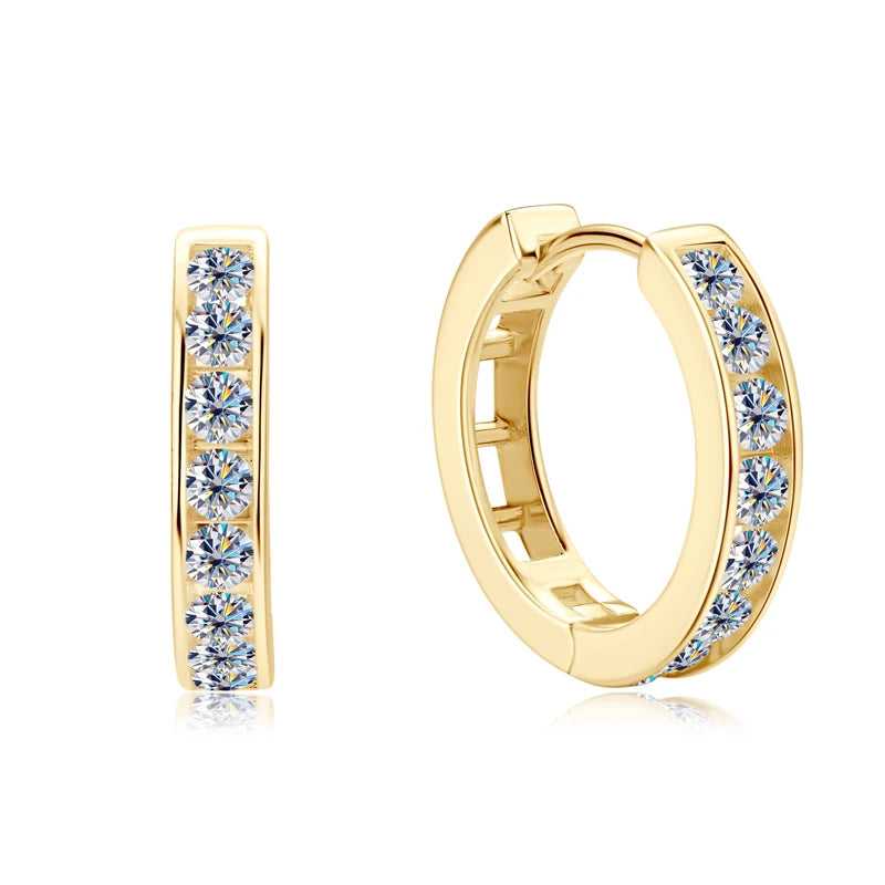 Lynn's Classic 0.96CT Moissanite Hoop Earrings