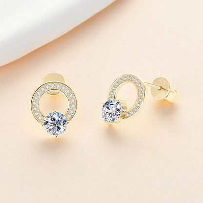 Brinco 0.5ct Moissanite Studs Earrings