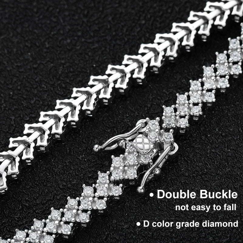 Cuban Classic Zirconia Moissanite Tennis Bracelet