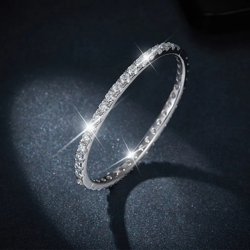 Luxury Round Cut 18k Plated S925 Silver Moissanite Bracelet