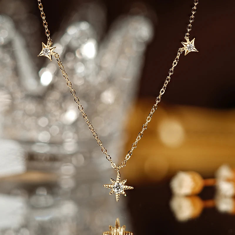 Lucky Star Dazzling Moissanite Necklaces