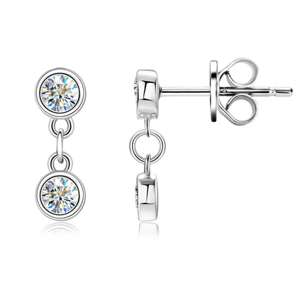 Long Chain Tassel Moissanite Drop Earrings